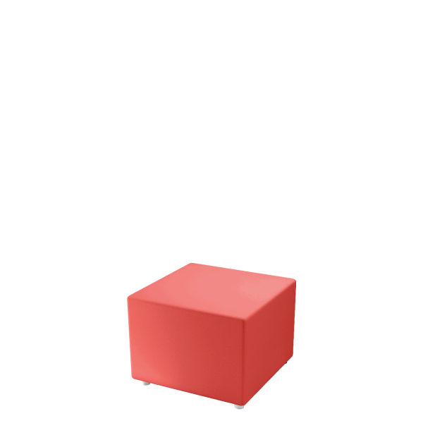 Пуф квадратный для офиса Модуль (М-70) (Красный)