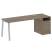 Рабочая станция Metal System Style БА.РС-СТП-1.4 2012x720x750 (Дуб Наварра/Серый металл)