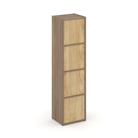 Стеллаж Locker Plus LK.K-004 408x350x1593 (Дуб Аризона | Тиквуд Светлый)