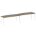 Рабочая станция на 2 рабочих места на А-образном м/к Metal System Style БА.СМ-2.5 3600x720x750 (Дуб наварра/Серый металл)