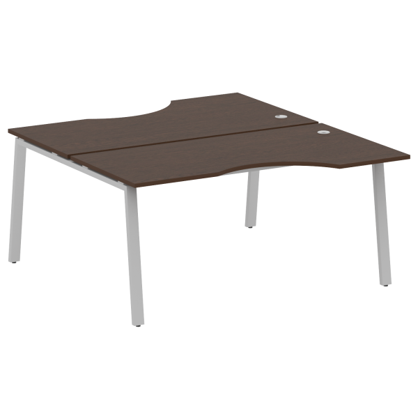 Рабочая станция криволинейная Metal System Style БА.РАС-СА-2.1 1600x1835x750 (Венге Цаво/Серый металл)