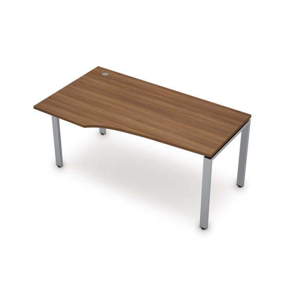 6М.623 Стол криволинейный, правый (1400x900x750) (Шамони темный/Алюминий матовый)