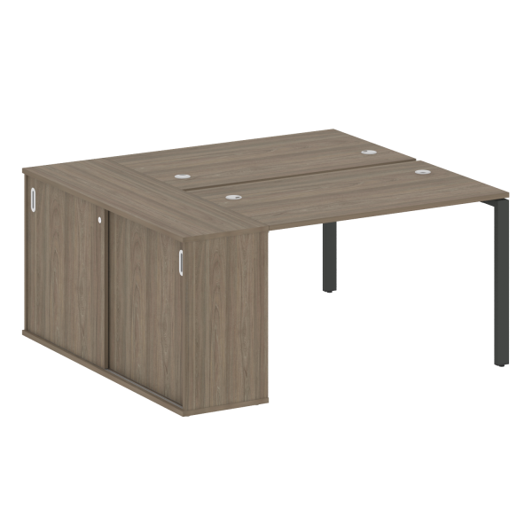 Рабочая станция с опорным шкафом-купе Metal System Style БП.РС-СШК-1.2 1610x1475x750 (Вяз/Антрацит металл)