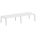 Стол для переговоров (2 столешницы) на А-образном м/к Metal System Style БА.ПРГ-2.5 3600x1235x750 (Дуб наварра/Серый металл)
