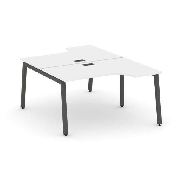 Рабочая станция эргономичная SN-5A.DRPA-001 (1380х1232/1992х750) (Белый/Металл Антрацит)