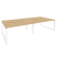 Рабочая станция на О-образном м/к Onix O.MO-D.RS-4.4.7 3160x1475x750 (Тиквуд Темный/Белый Металл)