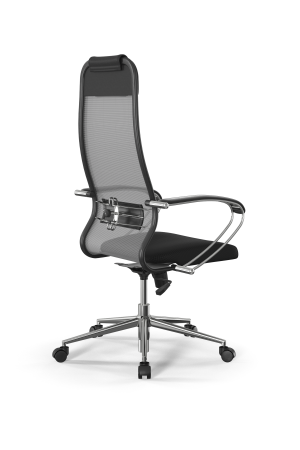 Кресло для руководителя Метта Sit 10 B1-111K - X2+UMF(X1) /Ub00/Wh00/K1cL(M09.B23.G18.W01) (Светло-серый | Черный)