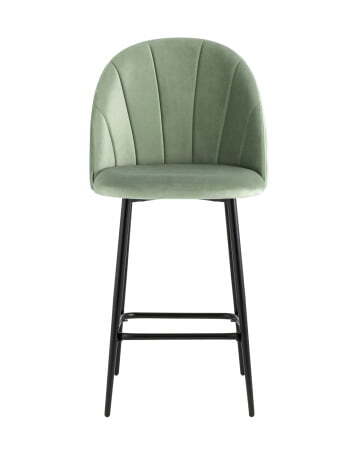 Стул полубарный Логан велюр фисташковый (Стул полубарный Логан фисташковый)