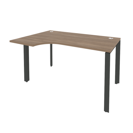 Стол эргономичный левый на П-образном м/к Onix O.MP-SA-2L 1380x980x750 (Дуб Аризона/Черный металл)