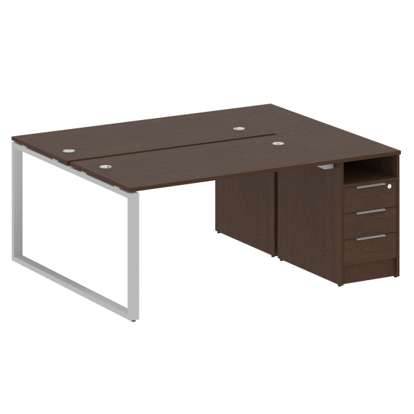 Рабочая станция Metal System Style БО.РС-СТП-2.3 1812x1475x750 (Венге Цаво/Серый металл)