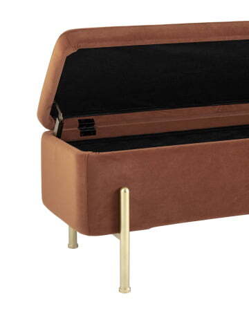 Банкетка Болейн с ящиком велюр терракотовый (Банкетка Болейн терракотовый)