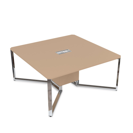 16СК.122 Стол-квадрат  (1200x1200x750) (Mokko | Металл Глянец)