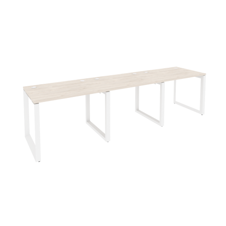 Рабочая станция на О-образном м/к Onix O.MO-RS-3.1.7 2940x720x750 (Денвер Светлый/Белый Металл)