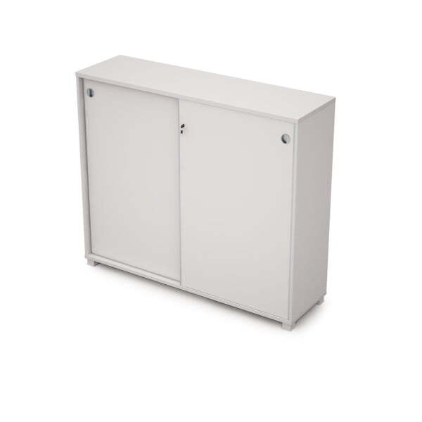 6ШКЗ.014 Шкаф-купе с замком (1437x400x1205) (Белый)