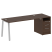 Рабочая станция Metal System Style БА.РС-СТП-1.4 2012x720x750 (Дуб Наварра/Серый металл)