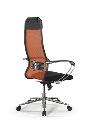 Кресло для руководителя Метта Sit 10 B1-111K - X2+UMF(X1) /Ub00/Wh00/K1cL(M09.B23.G18.W01) (Черный | Оранжевый)