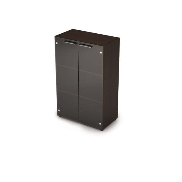 4Ш.017.3 Шкаф средний со стеклом без замка (798x430x1277) (Венге)