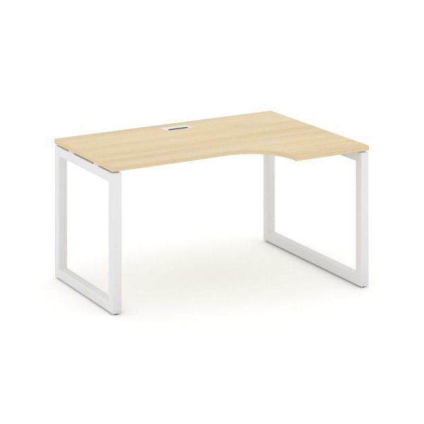 Стол рабочий эргономичный SN-5O.SPA-001(R) (1380х600/980х750) (Акация Лорка/Металл Белый)