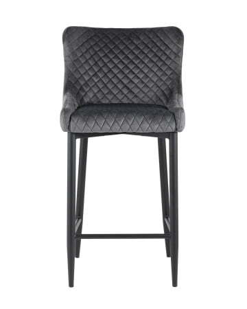 Стул полубарный Ститч велюр серый (Стул полубарный Ститч серый)