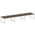Переговорный стол 3 столешницы Metal System Style БО.ПРГ-3.5 5400x1235x750 (Дуб Наварра/Серый металл)