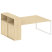 Рабочая станция с шкафом-купе на О-образном м/к Metal System Style БО.РС-СШК-2.5 Т 2210x1475x1098 (Дуб наварра/Серый металл)