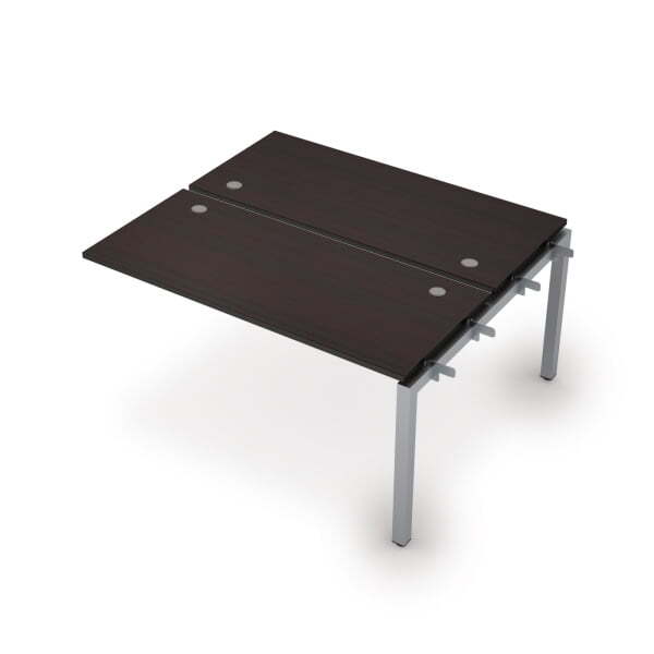 6МБС.5269 Бенч-система на 2 рабочих места, средний модуль (1400x1235x750) (Венге/Алюминий матовый)