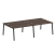 Рабочая станция на 4 рабочих места на А-образном м/к Metal System Style БА.СМ-4.3 2800x1475x750 (Дуб наварра/Серый металл)