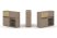Тумба двойная + низкая надставка ES.NB.2N-14 (1500х410х1135) (Латте/Тиквуд Светлый)