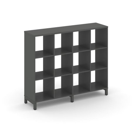 Каркас стеллажа 3 яруса SN.KS-340 (1488х400х1248) (Антрацит/Металл Антрацит)