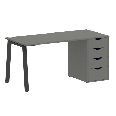 Стол письменный VR.SP-3-158.4.A 1580x720x750 (Металлик/Антрацит Металл)