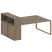 Рабочая станция с шкафом-купе на О-образном м/к Metal System Style БО.РС-СШК-2.5 Т 2210x1475x1098 (Дуб наварра/Серый металл)