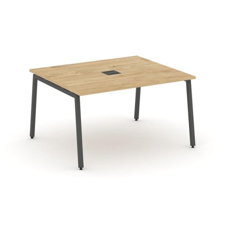 Стол переговорный SN-4A.SPRG-032 (1180х1180х750) (Тиквуд Светлый/Металл Антрацит)