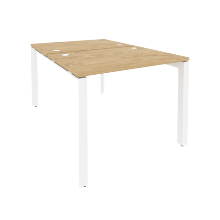 Рабочая станция на П-образном м/к Onix O.MP-D.RS-2.1.7 980x1475x750 (Тиквуд Светлый/Белый Металл)