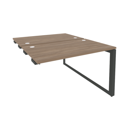 Стол-приставка двойной на О-образном м/к к опорным элем. Onix O.MO-D.SPR-2.7 1180x1475x750 (Дуб Аризона/Черный металл)