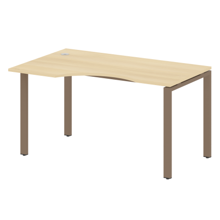 Стол криволинейный левый Metal System Style БП.СА-2 Л 1400x900x750 (Акация/Мокко металл)