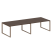 Переговорный стол 2 столешницы Metal System Style БО.ПРГ-2.4 3200x1235x750 (Дуб Наварра/Серый металл)