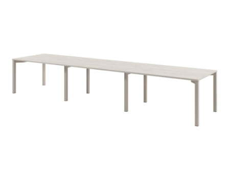 Стол для переговоров на металлокаркасе Solution D-103 4200x1000x750 (Акация Морава/КашемирБежевый)