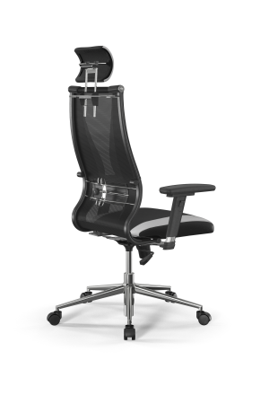 Кресло для руководителя Метта Sit 10 B2-170D - T+UMF(SY271)+Extra /Kb38/Wh09/D03P/H3mL-Pf-2D(M09.B23 (Черный | Белый)