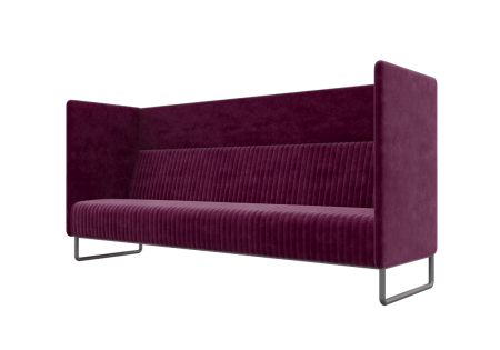 Диван трехместный BROS-3 (Velvet lux 65/Металл Черный)