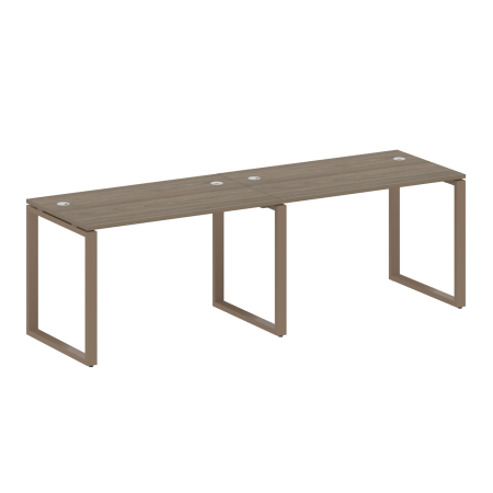 Рабочая станция Metal System Style БО.СМ-2.2 2400x720x750 (Вяз/Мокко металл)