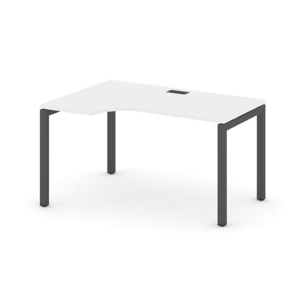 Стол рабочий эргономичный SN-5P.SPA-001(L) (1380х600/980х750) (Белый/Металл Антрацит)