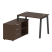 Рабочая станция с тумбой на А-образном м/к Metal System Style БА.РС-СТС-2.1 (L) 1100x1520x750 (Дуб наварра/Серый металл)