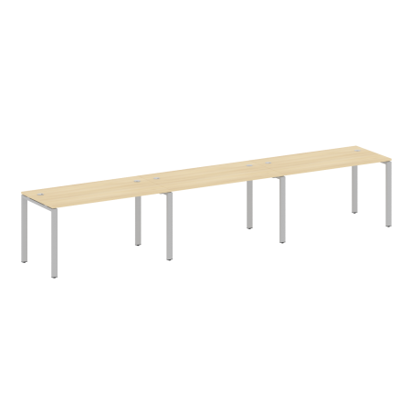 Рабочая станция на 3 раб. места Metal System Style БП.СМ-3.3 4200x720x750 (Акация/Серый металл)