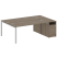 Рабочая станция с опорной тумбой Metal System Style БП.РС-СТП-2.5 2212x1475x750 (Дуб Наварра/Серый металл)
