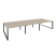 Рабочая станция на О-образном м/к Onix O.MO-D.RS-6.3.8 4140x1635x750 (Тиквуд Темный/Белый Металл)