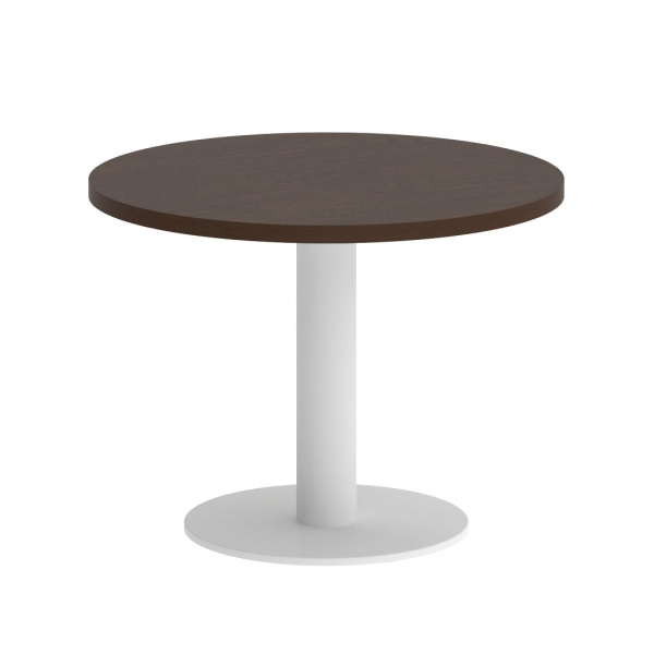 Стол журнальный круглый VR.SP-5-60.1G 600x600x450 (Венге Цаво/Белый Металл)