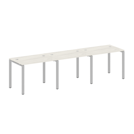 Рабочая станция на 3 раб. места Metal System Style БП.СМ-3.1 3000x720x750 (Дуб Наварра/Серый металл)