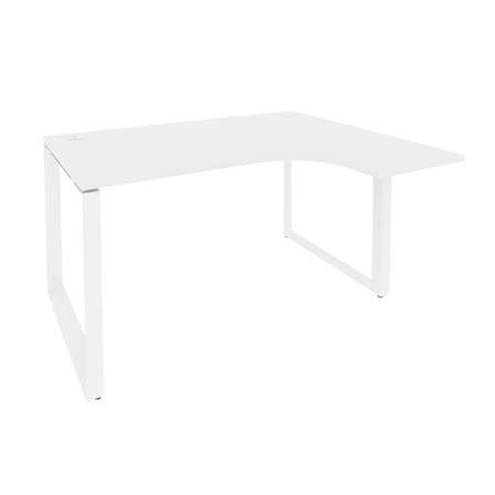 Стол эргономичный правый на О-образном м/к Onix O.MO-SA-3R 1380x1180x750 (Белый Бриллиант/Белый Металл)