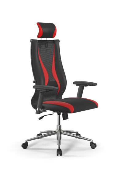 Кресло для руководителя Метта Sit 10 B2-170D - T+UMF(SY271)+Extra /Kb38/Wh09/D03P/H3mL-Pf-2D(M09.B23 (Красный | Черный)