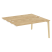 Стол-приставка двойной на деревянных опорах Onix Wood OW.D.SPR-4.7 1580x1475x750 (Тиквуд Светлый/Дуб Темный)